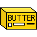 Yellow block of butter with 'BUTTER' text on a white background

Icon from magnific.com