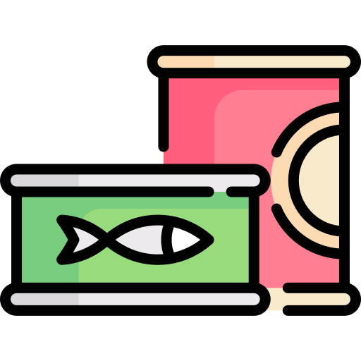 Illustration of a can of fish with a fish symbol on a white background

Icon from flaticon.com