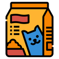 Illustration of a cat food package with a blue cat face on a yellow background

Icon from flaticon.com