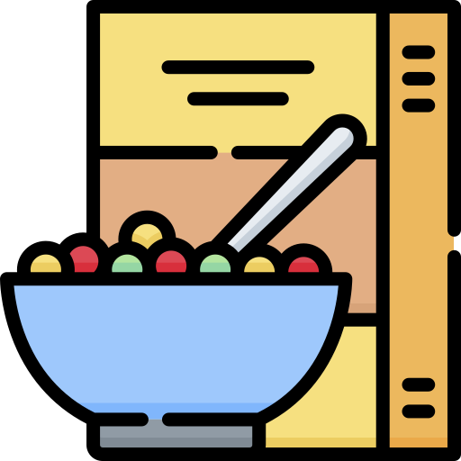 yellow cereal box with a bowl of cereal cartoon flat icon

Icon from flaticon.com