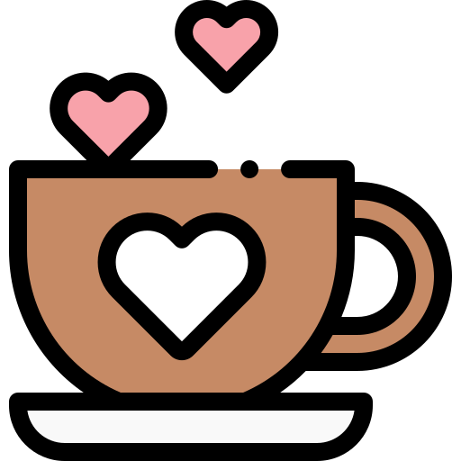 Coffee mug with hearts cartoon flat icon

Icon from flaticon.com