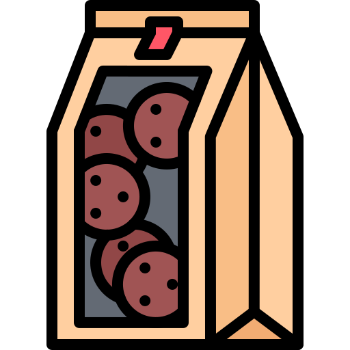 Illustration of a package of bakery cookies with a pink label on a white background

icon from flaticon.com