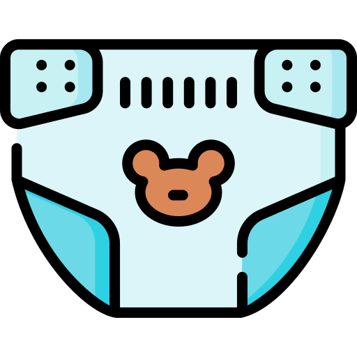 Diaper with a bear face design on a white background

Icon from flaticon.com