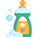 Illustration of a green and orange dish soap bottle with bubbles on a white background

Icon from flaticon.com