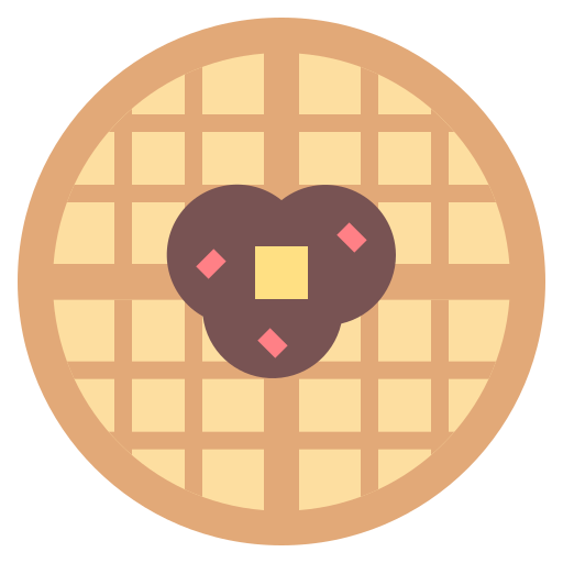 Waffle with syrup and butter in the center on a white background

Icon from magnific.com