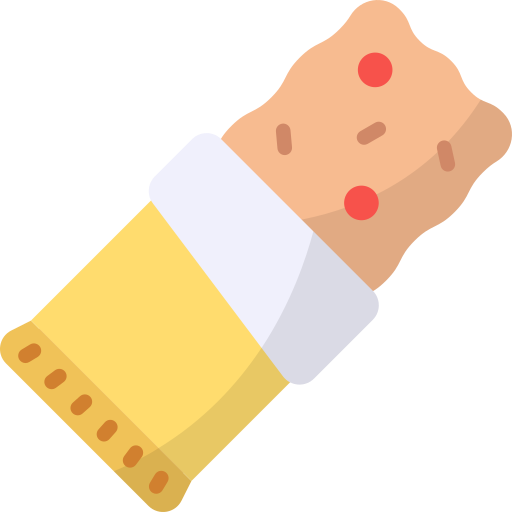 Granola bar in a white and yellow wrapper flat cartoon icon

Icon from flaticon.com