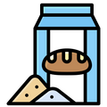Icon of baking ingredients, flour and sugar.

Icon from flaticon.com