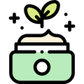 Icon of a green lotion jar with a mint leaf on top.

Icon from flaticon.com