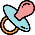 Colorful pacifier icon on a white background

Icon from flaticon.com