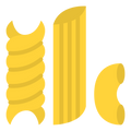 different shaped cartoon pasta noodles flat icon

Icon from flaticon.com