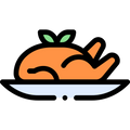 Icon of a roasted turkey on a platter with a white background

Icon from flaticon.com