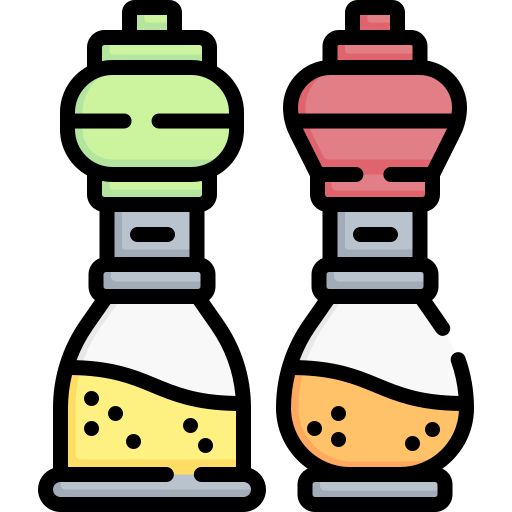 Seasoning, salt and pepper shakers cartoon

Icon from magnific.com