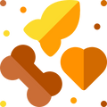 icon of three different kinds of pet treats

Icon from flaticon.com