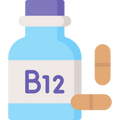 Vitamin B12 supplement bottle with two tablets on a white background

Icon from flaticon.com